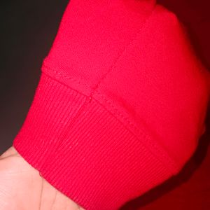 Basic Red Oversized Sweatshirt/Top/New Condition