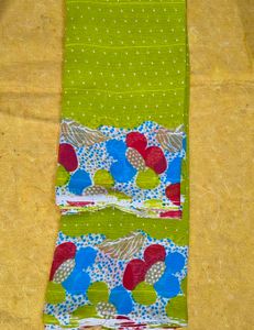 Green Polka Dot Floral Saree