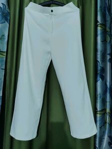 White Wide Leg Trousers