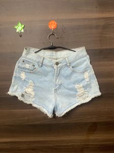 New condition denim ripped shorts