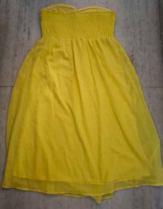 Yellow Midi Tube Dress