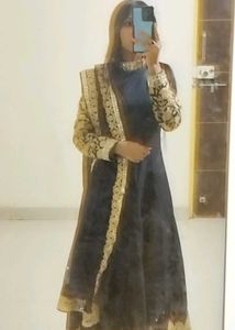 Black &amp; Gold Anarkali