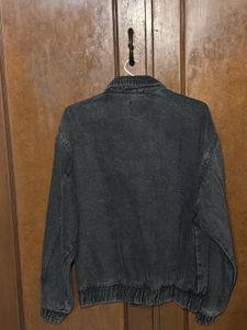 Westside Charcol Relaxed Fit Denim Jacket