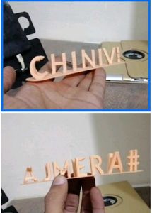 3d Your Own Names Showcase.. Keyring