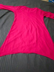 Pink Asymmetric Kurti