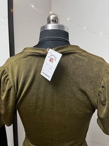 Olive Shiny Body Suit