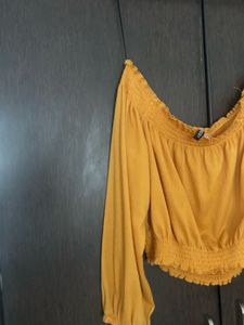 Yellow Off-Shoulder Top