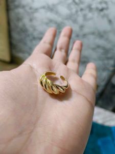 croissant💍 Gold Twisted Rope Rin