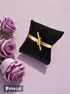 Anti Tarnished Gold Knot Bangle Bracelet