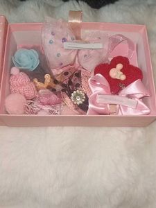 Cute hair clips and rubber bands🎀🌼❤