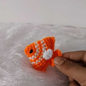 Cute Crochet Fish keychain 🧡💛💙💚