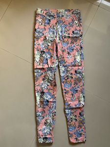 Floral Print Skinny Jeans