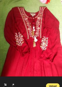 Red Embroidered Tunic