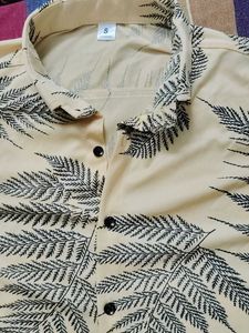 Leaf Print Casual Shirt