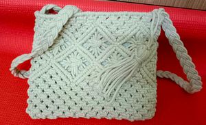 Macrame Hand Work Sling Bag