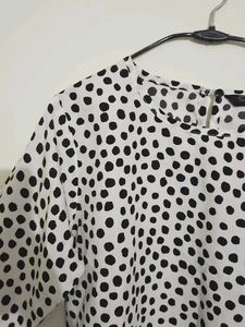 Polka Dot Bell Sleeve Top