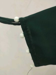 Elegant Green &amp; White Kurta Set