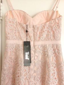 Elegant Pink Lace Mermaid Gown