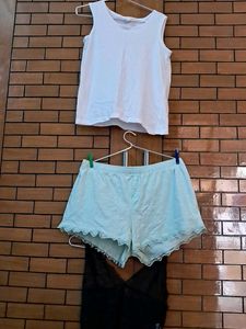 Combo Of Three  Imported Fabric Top N Short