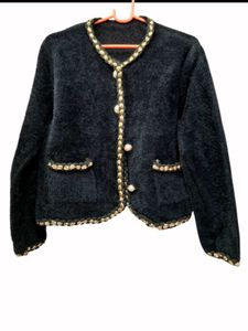 Elegant Black Knit Cardigan