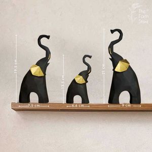 Elephant Charm Statues in Varying Sizes