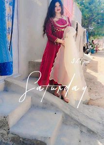 Burgundy Indian Frock