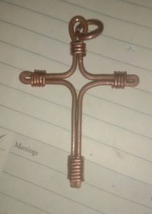 Price Dropped Elegant Copper Cross Handmade Locket