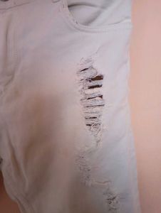 White Denim Rough Style Jeans Excellent Condition.
