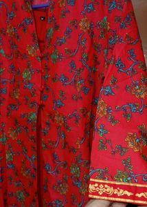 Biba Floral Print Layered Kurta