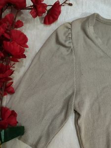Grey Crop Shirt ✨