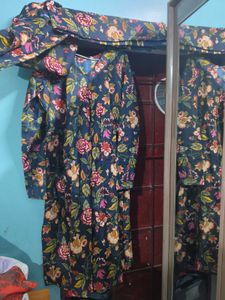 Floral Print Kurta Set with Dupatta