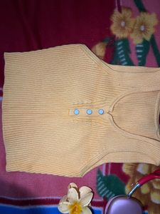 Cute Yellow Crop Tank Top