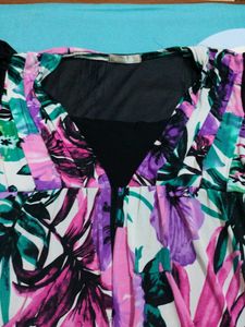 Floral Print V-Neck Top