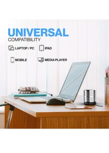 Studio 7 Mini 4 Hours Playing Time Portable BT Speaker 3 W Bluetooth Speaker (Silver, Stereo Channel)