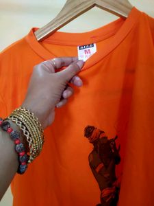 Very   Beautiful Orange Shiv Ji Tshirt