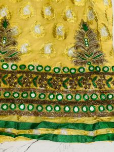 Yellow Embroidered Kurti Top