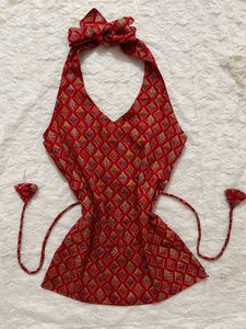 Halter neck backless Kurti 🪭