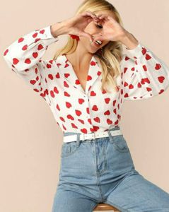 Korean Heart Printed Shirt For Super Sale