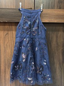 Girls&#39; Blue Embellished Party Dress