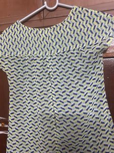 Patterned High-Low Blouse