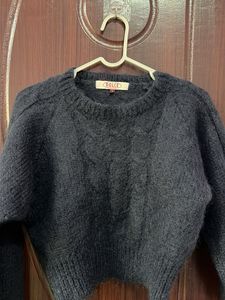 Cozy Cropped Knit Sweater