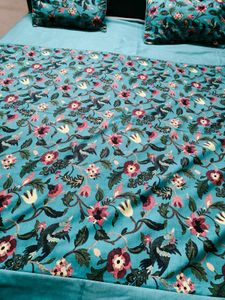 Pret Fab Floral Print Bedsheet With Pillow Cover