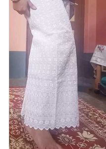 White Chikankari Plazo