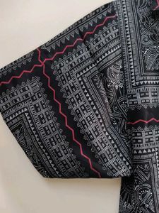 Patterned Short Sleeve Button-Up