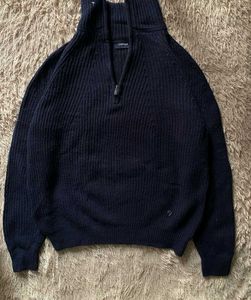 Navy Blue Knit Sweater