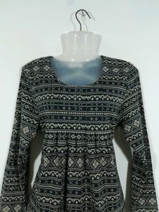 Black Printed Dress For Women&#39;s