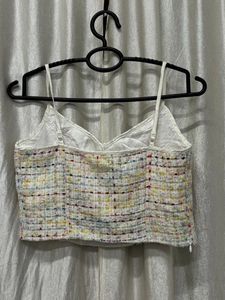 Tweed Cropped Cami Top