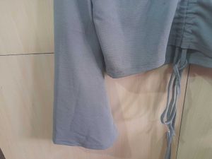 Grey Knot Top
