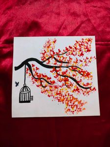 Handmade Birdcage Tree Artwork