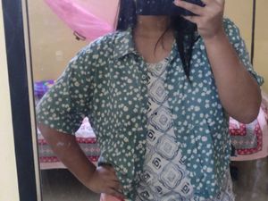 Floral Print Short Sleeve Button-Down